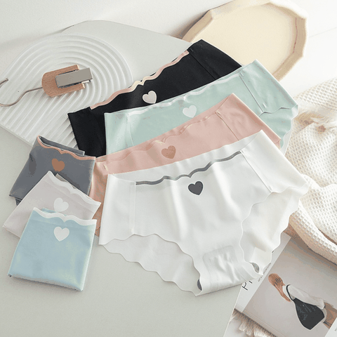 [Mã S11] Combo 10 Quần Lót Nữ Đúc Su Hình Tim Lượn Sóng Thun Lạnh Mỏng Nhẹ Tàng Hình (GIAO MÀU NGẪU NHIÊN)