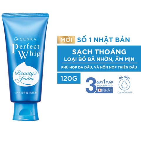 Combo Sữa rửa mặt Senka sạch thoáng (xanh dương) & Bột cà phê nguyên chất Mizuki giảm mụn đầu đen, sáng da mờ thâm
