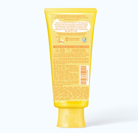 Sữa rửa mặt Senka Perfect Whip Nhật Bản 120g giúp sáng da, mờ thâm, chống lão hóa, giảm mụn