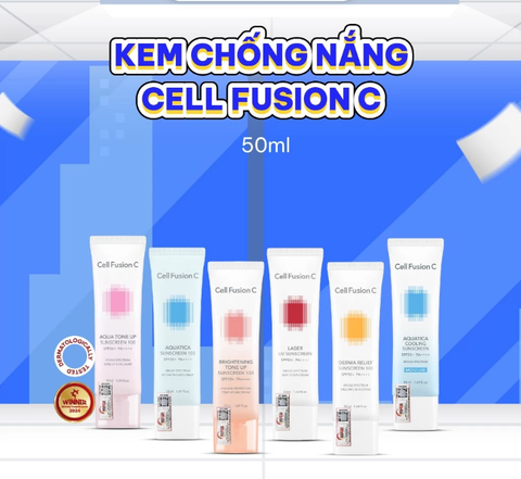 Kem Chống Nắng Nâng Tone Mịn Lì Kiềm Dầu Cell Fusion C Brightening Tone Up Sunscreen 100 SPF50+ PA ++++