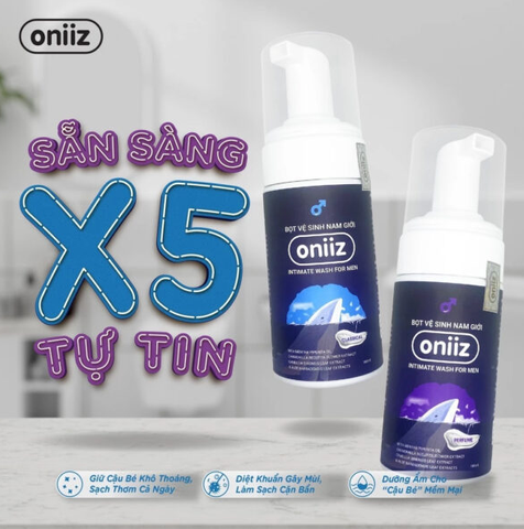 Bọt Vệ Sinh Nam Giới Oniiz Intimate Wash For Men Dung Dịch Dạng Bọt Hương Nước Hoa Cao Cấp 100ml