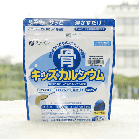 Bột Canxi Cá Tuyết Fine Bone's Calcium For Kids FINE JAPAN bổ sung Canxi phát triển chiều cao gói 140g