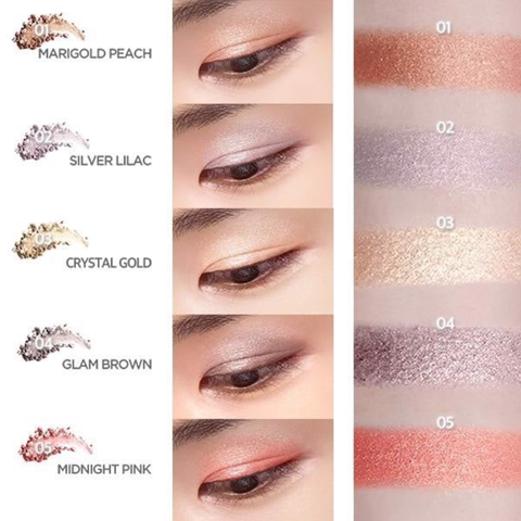 Phấn Mắt KLAVUU Urban Pearlsation Sparkle Eyeshadow Dạng Nhũ Lấp Lánh Quyến Rũ Hàn Quốc 1.4g