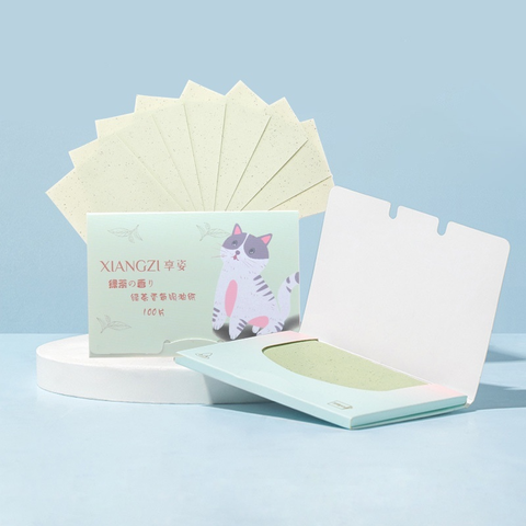 Giấy Thấm Dầu CHANCCI Hộp 100 Miếng Giúp Vệ Sinh Dầu Nhờn Thừa Trên Da Mặt Nhỏ Gọn Tiện Lợi