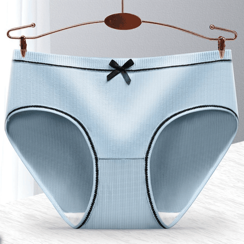 [Mã S01] Quần Lót Nữ Gân Tăm Gắn Nơ Dễ Thương Thông Hơi Mềm Mại Co Giãn 4 Chiều