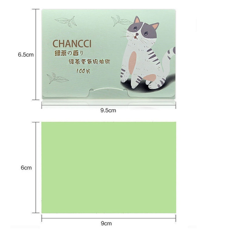 Giấy Thấm Dầu CHANCCI Hộp 100 Miếng Giúp Vệ Sinh Dầu Nhờn Thừa Trên Da Mặt Nhỏ Gọn Tiện Lợi
