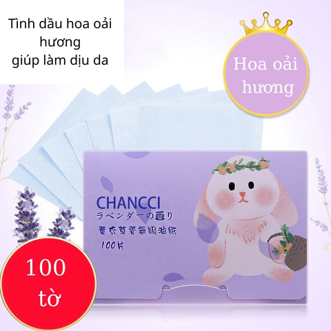Giấy Thấm Dầu CHANCCI Hộp 100 Miếng Giúp Vệ Sinh Dầu Nhờn Thừa Trên Da Mặt Nhỏ Gọn Tiện Lợi