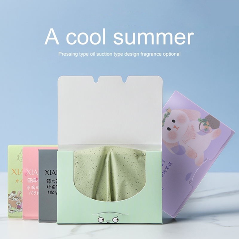 Giấy Thấm Dầu CHANCCI Hộp 100 Miếng Giúp Vệ Sinh Dầu Nhờn Thừa Trên Da Mặt Nhỏ Gọn Tiện Lợi