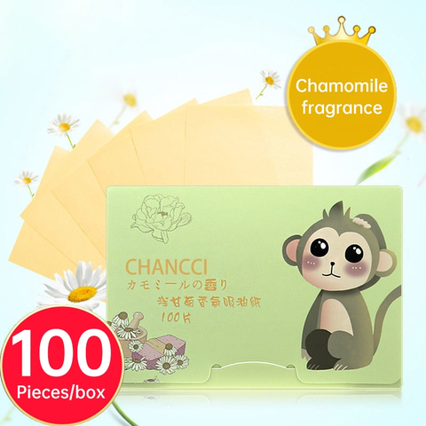 Giấy Thấm Dầu CHANCCI Hộp 100 Miếng Giúp Vệ Sinh Dầu Nhờn Thừa Trên Da Mặt Nhỏ Gọn Tiện Lợi
