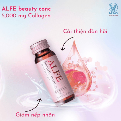 Collagen uống ALFE Beauty Conc hỗ trợ tăng đàn hồi da, giúp da sáng đẹp Hộp 10 chai x 50ml