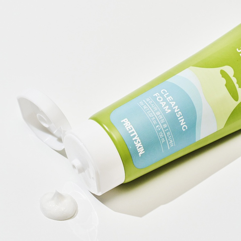 [Chính Hãng] Sữa Rửa Mặt Rau Má CLEANSING FOAM PRETTY SKIN Hàn Quốc Dưỡng Trắng, Giảm Mụn Ngừa Thâm 150ml