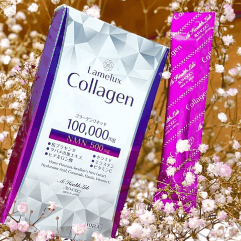 Nước Uống Lamelux Collagen & NMN 100000mg Aishodo Nhật Bản Hộp 10 Gói x 12g - Làm Đẹp Da, Chống Lão Hóa
