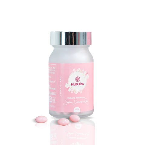Viên uống hương tự thân Hebora Premium Sakura Damask Rose Nhật Bản 60 Viên