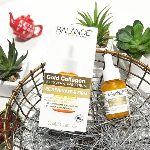 Tinh Chất Balance Active Formula Trẻ Hoá, Tái Tạo Da 30ml Gold Collagen Rejuvenating Serum