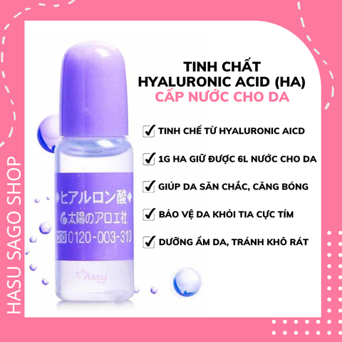 Serum Cấp Nước Hyaluronic Acid (HA) Taiyou No Aloe Nhật Bản 10ml - Giúp Da Căng Mọng