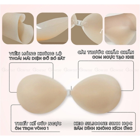 P299 Miếng Dán Nâng Ngực Tàng Hình Silicon Cài Trước Nâng Đẩy Tạo Khe Siêu Mỏng