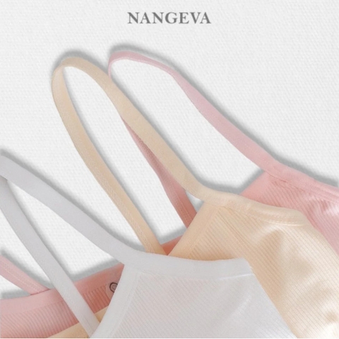 [A12] Áo Bra Học Sinh Chất Cotton Kẻ Tăm NANGEVA