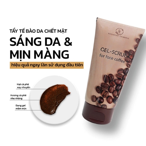 Tẩy Tế Bào Chết Mặt Hương Cà Phê Exclusive Cosmetic 150g Chăm Sóc Da Trắng Sáng Mịn Màng Skincare
