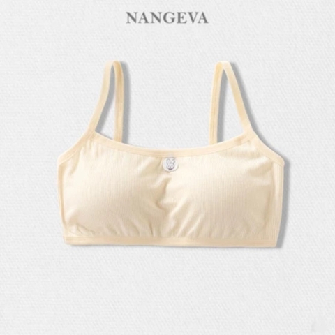 [A12] Áo Bra Học Sinh Chất Cotton Kẻ Tăm NANGEVA