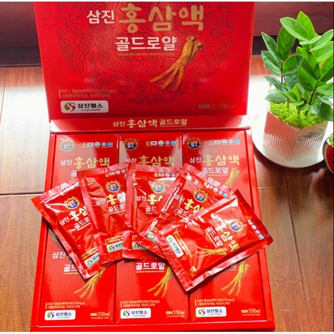 Nước Uống Hồng Sâm SamJin Red Ginseng Drink Gold Royal 70ml x 30 Gói Hàn Quốc