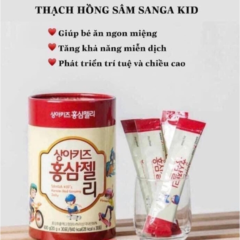 Thạch Hồng Sâm Baby Sang A Kid's 20gr x 30 Gói Hàn Quốc (Hộp)
