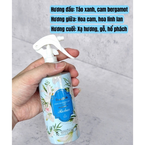 Nước hoa quần áo Duree Balle 230ml, hương hoa mộc lan và xạ hương