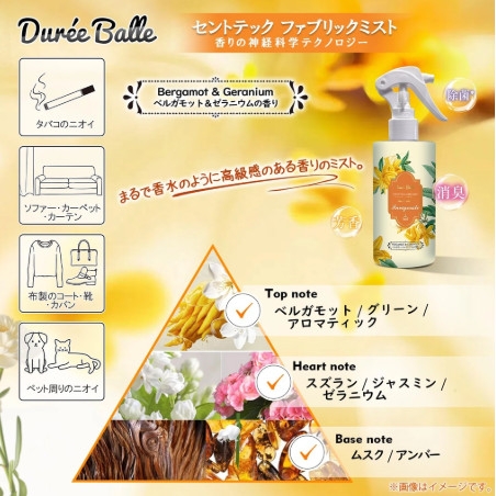 Nước hoa quần áo Duree Balle 230ml, hương hoa mộc lan và xạ hương