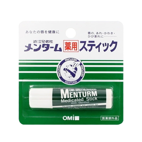Son Dưỡng Omi Brotherhood Menturm Medicated Stick With Menthol Nhật Bản 4g - Dành Cho Môi Khô Và Nứt Nẻ