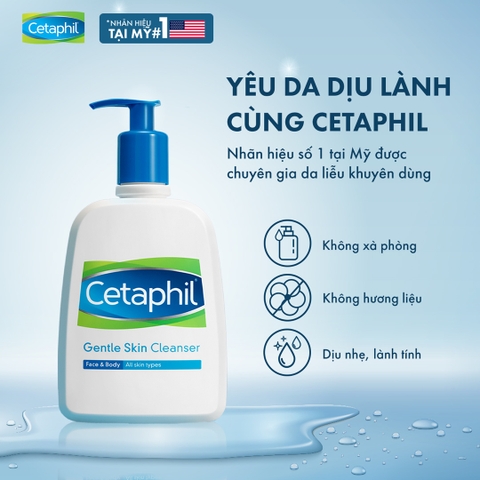[Chính Hãng] Sữa Rửa Mặt Cetaphil Gentle Skin Cleanser Dịu Nhẹ Cho Da Dầu Mụn