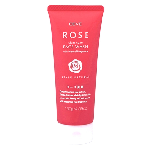 Sữa Rửa Mặt Kumano Deve Chiết Xuất Hoa Hồng Rose Face Wash Nội Địa Nhật Bản 130g