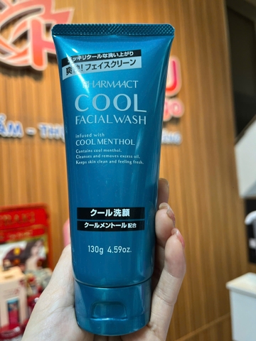 Sữa Rửa Mặt Cao Cấp Dành Cho Nam Da Dầu, Mụn PHARMAACT Cool Facial Foam (130g)