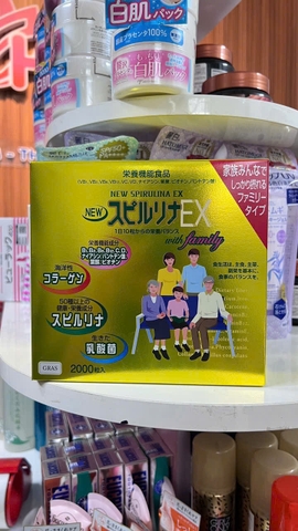 Set 2 lọ tảo vàng cao cấp Spirulina EX nội địa Nhật Bản 1000 viên