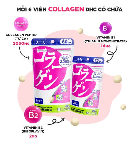 Combo Viên Uống DHC Đánh Thức Tuổi Xuân 30 Ngày (Vitamin E 30 Viên & Collagen 180 Viên)