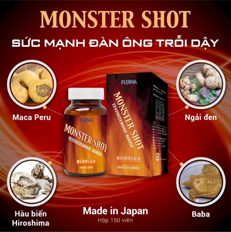 Viên Uống Tăng Cường Sinh Lý MONSTER SHOT FUJINA Nhật Bản 150 Viên
