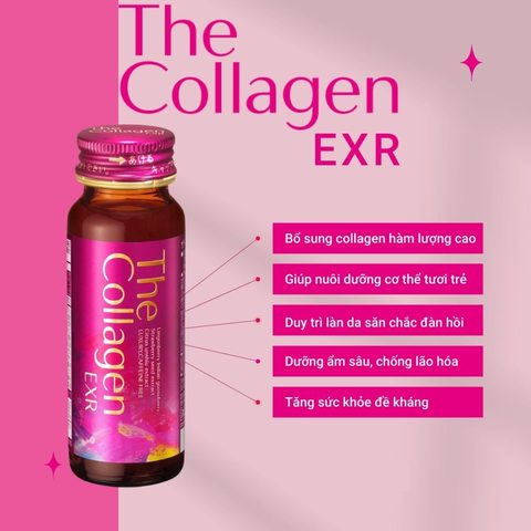 Shiseido The Collagen EXR Hộp 10 Chai x 50ml Nhật Bản (Mẫu mới)