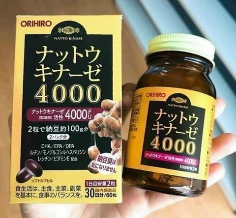 Viên uống hỗ trợ điều trị tai biến Nattokinase 4000FU Orihiro 60 viên