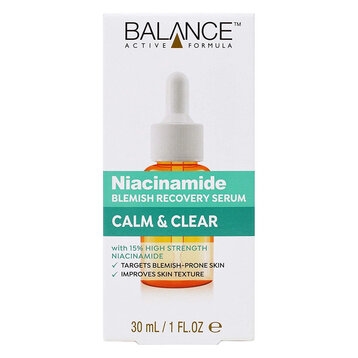 Tinh Chất Balance Active Formula Ngừa Mụn Mờ Thâm 30ml Niacinamide 15% Blemish Recovery Serum