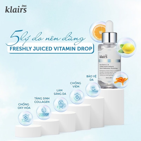 Tinh Chất Klairs Vitamin C Dưỡng Sáng Da, Mờ Thâm 35ml Freshly Juiced Vitamin Drop