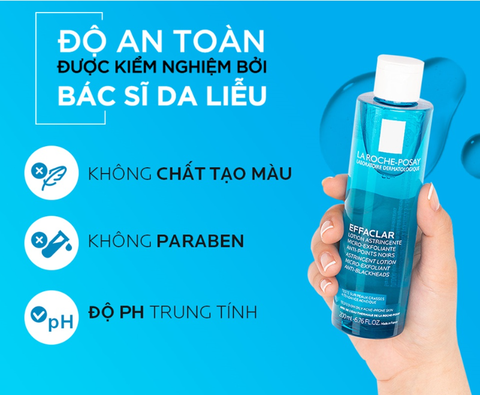 Nước Cân Bằng La Roche-Posay Giàu Khoáng Cho Da Dầu 200ml Effaclar Astringent Lotion