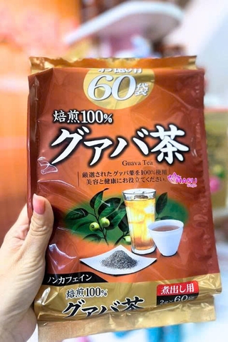 Trà Giảm Cân Lá Ổi Orihiro Guava Tea Nhật Bản 60 Gói