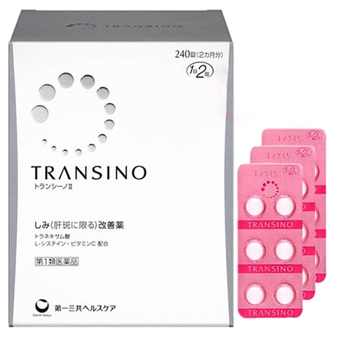 Viên Uống Trắng Da, Trị Nám, Tàn Nhang Transino Whitening Nhật Bản 240 Viên