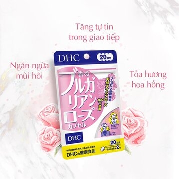 Viên Uống DHC Hoa Hồng Làm Thơm Cơ Thể 30 Ngày 60 Viên Bulgarian Rose Capsule 30-Day Supply