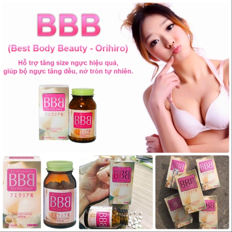 Viên uống hỗ trợ nở ngực Orihiro BBB Best Body Beauty 300 viên