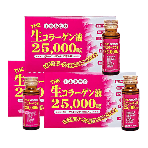 Combo 3 Hộp Nước Uống Đẹp Da Collagen Inter Techno Nhật Bản 25000mg - Hộp 10 Lọ x 50ml