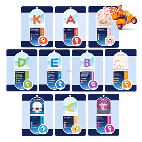 Mặt Nạ Giấy Foodaholic Essential Mask Cung Cấp VItamin Và Dưỡng Chất Cho Da, Chăm Sóc Da Toàn Diện 23g Hàn Quốc