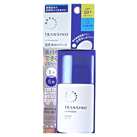 [Mẫu Mới] Kem Chống Nắng, Dưỡng Trắng Da Transino Whitening UV Protector SPF50+ PA++++ 30ml Nội Địa Nhật Bản