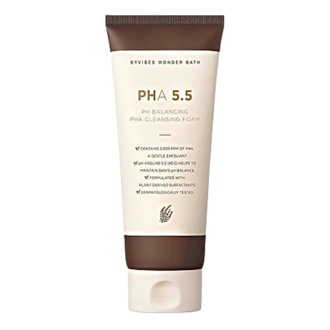 Sữa Rửa Mặt Tẩy Tế Bào Chết Byvibes Wonder Bath PHA 5.5 PH Balancing PHA Cleansing Foam