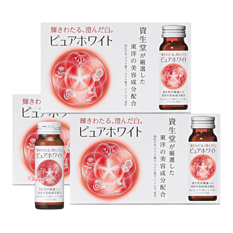 Combo 3 Hộp Nước Uống Trắng Da Collagen Shiseido Pure White - Hộp 10 Lọ x 50ml