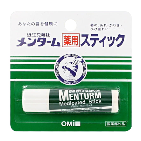 Son Dưỡng Omi Brotherhood Menturm Medicated Stick With Menthol Nhật Bản 4g - Dành Cho Môi Khô Và Nứt Nẻ