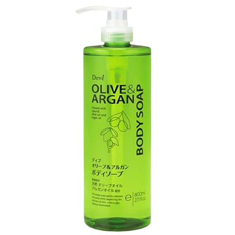 Sữa Tắm Chiết Xuất Dầu Olive & Argan Deve Body Soap Nội Địa Nhật Bản 800ml